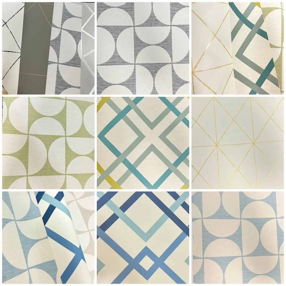 37 Large Multicolor Geometric Patterned Quality Arts & Crafts Wallpaper Sheets
